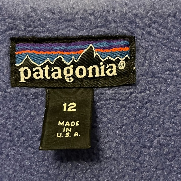Patagonia Purple and Blue Winter Fleece Jacket - Picture 3 of 3